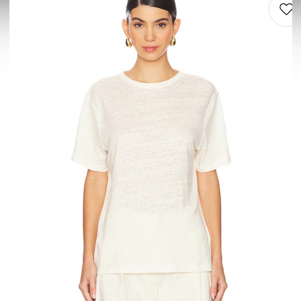 Sold Out NYC LINEN PERFECT TEE IN CREAM